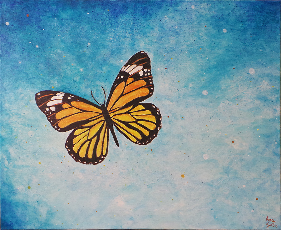 mariposa naranja